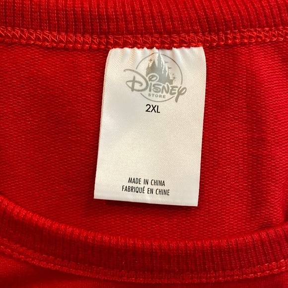 Disney Parks Women's‎ red and silver studded Minnie long sleeve super soft top - Picture 3 of 6
